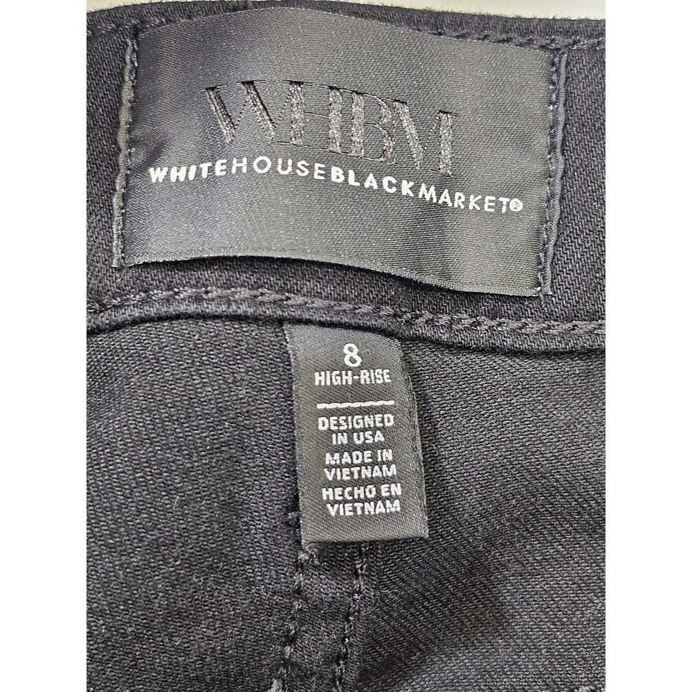 White House Black Market Shorts Womens 8 Black Solid High Rise Sculpt 5 Inch EUC - Picture 4 of 4